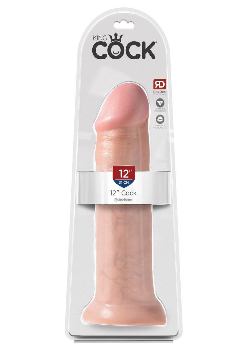 King Cock Dildo - Vanilla - 12in