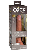 King Cock Elite Dual Density Silicone Dildo - Caramel - 7in