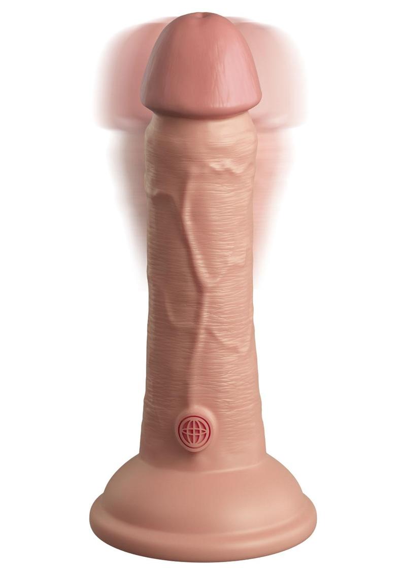 King Cock Elite Dual Density Vibrating Rechargeable Silicone Dildo