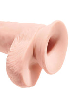 King Cock Plus Triple Density Fat Dildo with Balls - Vanilla - 10in