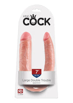 King Cock U-Shaped Large Double Trouble Dildo