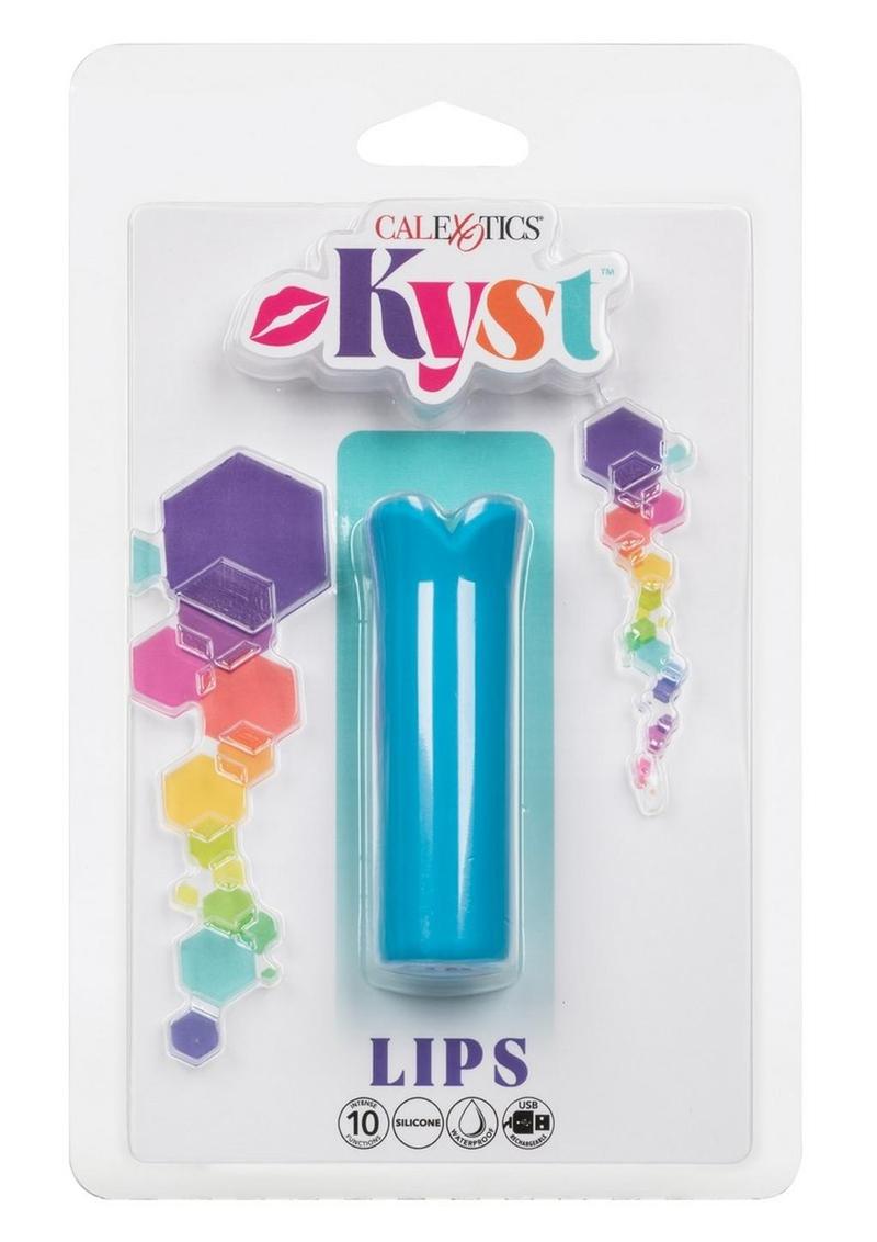 Kyst Lips Rechargeable Silicone Bullet Vibrator - Blue