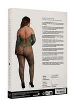 Le Desir Lace Long Sleeved Bodystocking - Green - Queen