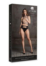 Le Desir Shade Helike Xlv Two Piece with Open Cups, Crop Top and Pantie - Black - One Size