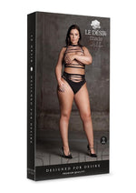 Le Desir Shade Helike Xlv Two Piece with Open Cups, Crop Top and Pantie