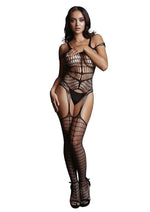 Le Desir Shredded Bodystocking - Black - One Size