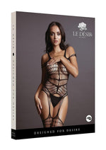 Le Desir Shredded Bodystocking - Black - One Size