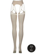 Le Desir Shredded Suspender Pantyhose