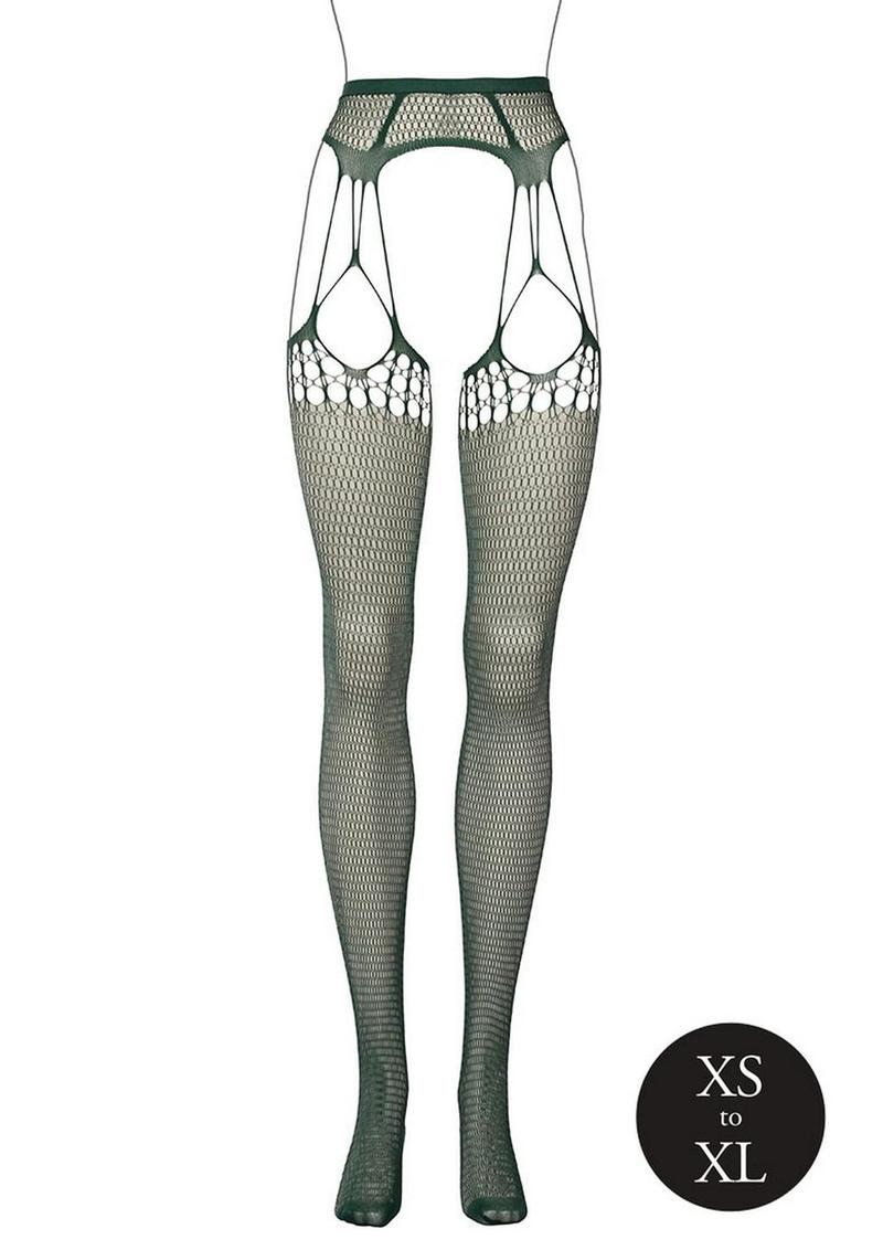 Le Desir Shredded Suspender Pantyhose