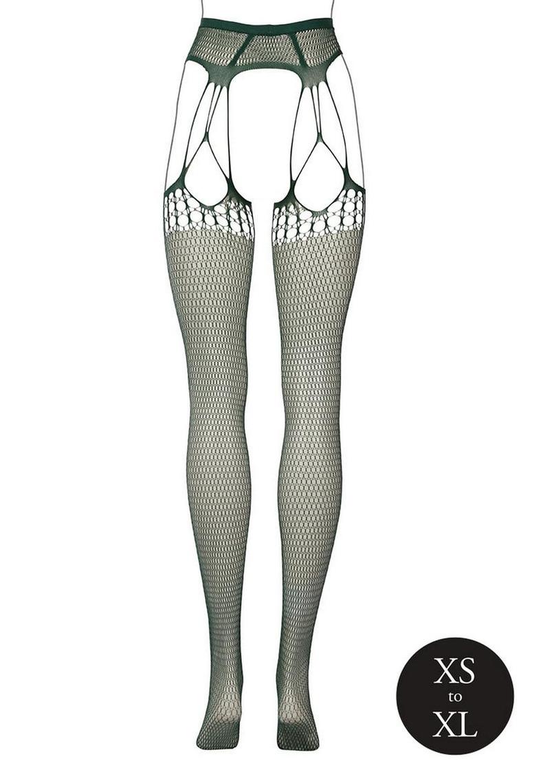 Le Desir Shredded Suspender Pantyhose