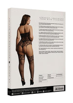 Le Desir Strapless Crotchless Teddy with Stockings