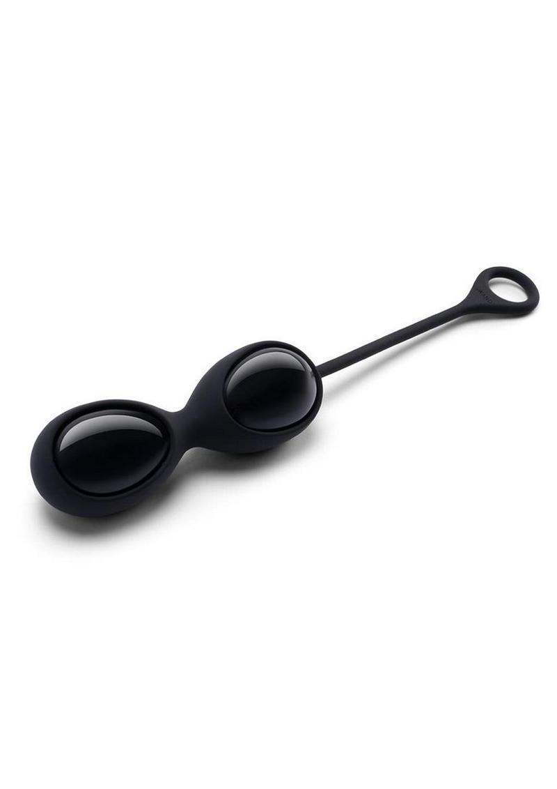 Le Wand Crystal Yoni Eggs Silicone Kegal Balls - Black Obsidian