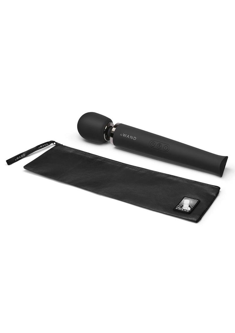 Le Wand Rechargeable Silicone Massager - Black/Matte Black