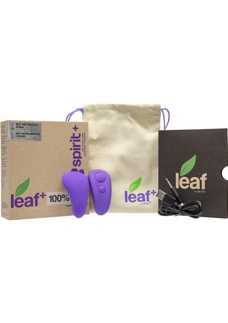 Leaf Spirit Silicone Rechargeable Vibrator - Purple