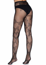 Leg Avenue Butterfly Net Tights - Black - One Size