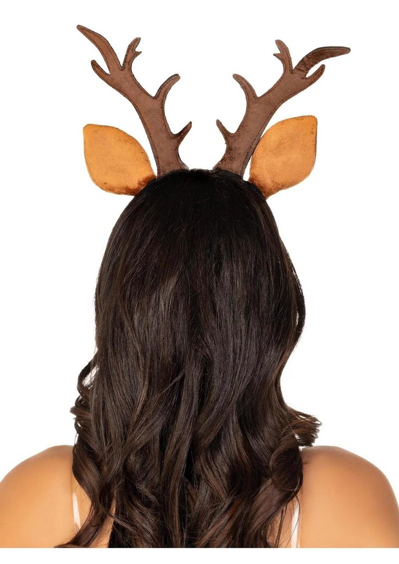 Leg Avenue Fawn Ear Antler Headband - Brown - One Size