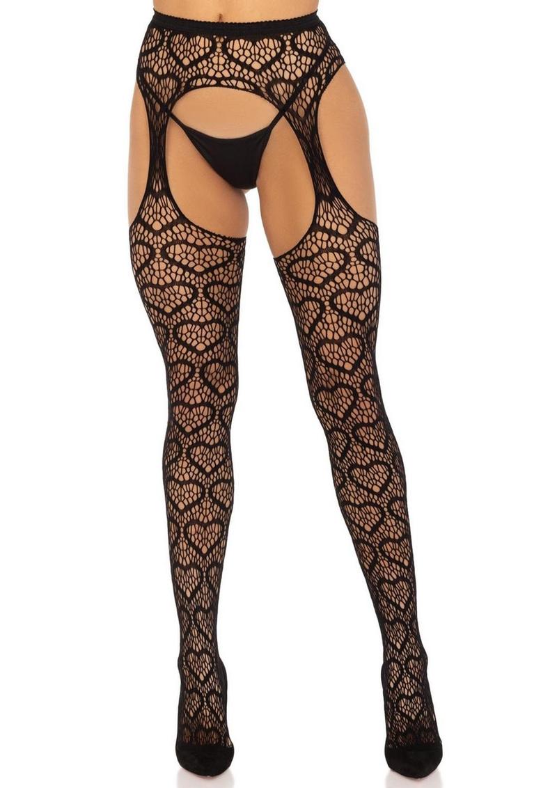 Leg Avenue Heart Suspender Hose