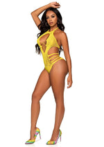 Leg Avenue Lace Cut Out Strappy Bodysuit