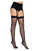 Leg Avenue Micro Net Butterfly Backseam Thigh Highs