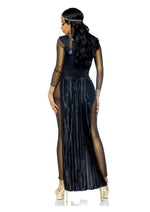 Leg Avenue Nile Queen Catsuit Dress with Jewel Collar Head - Black/Gold - Medium - 3 Piece/Piece