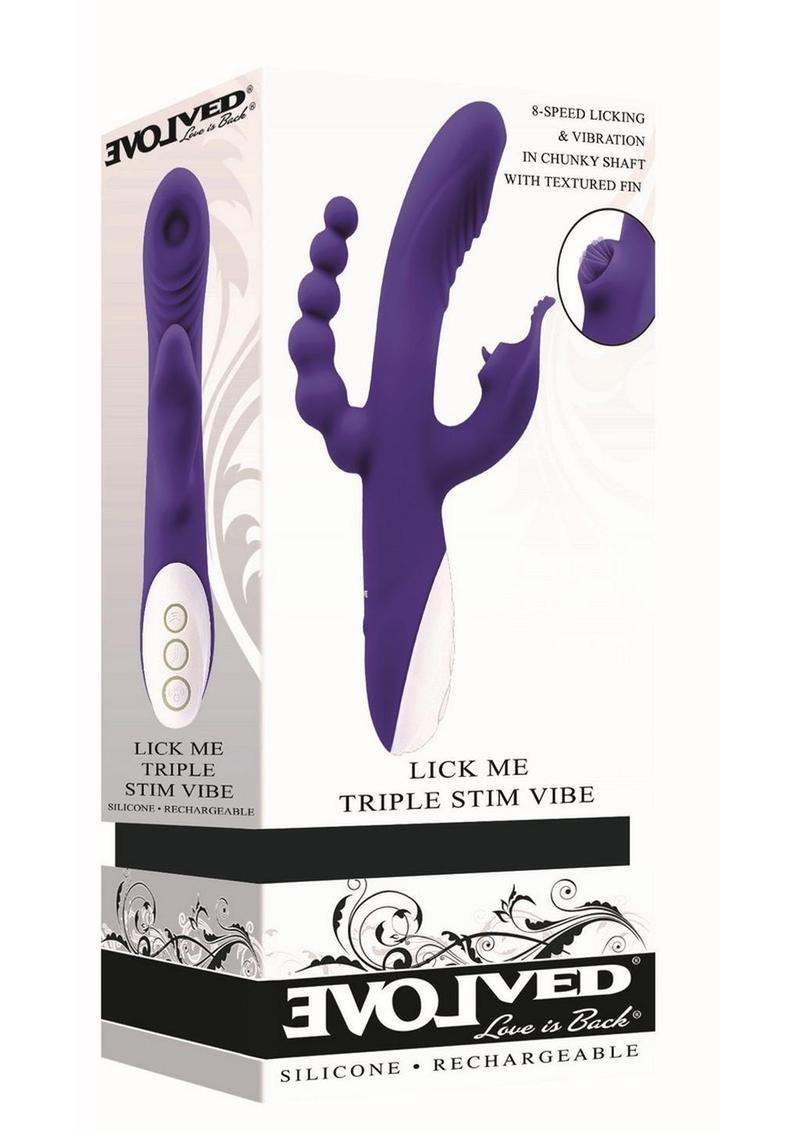 Lick Me Triple Stim Rechargeable Silicone Vibrator