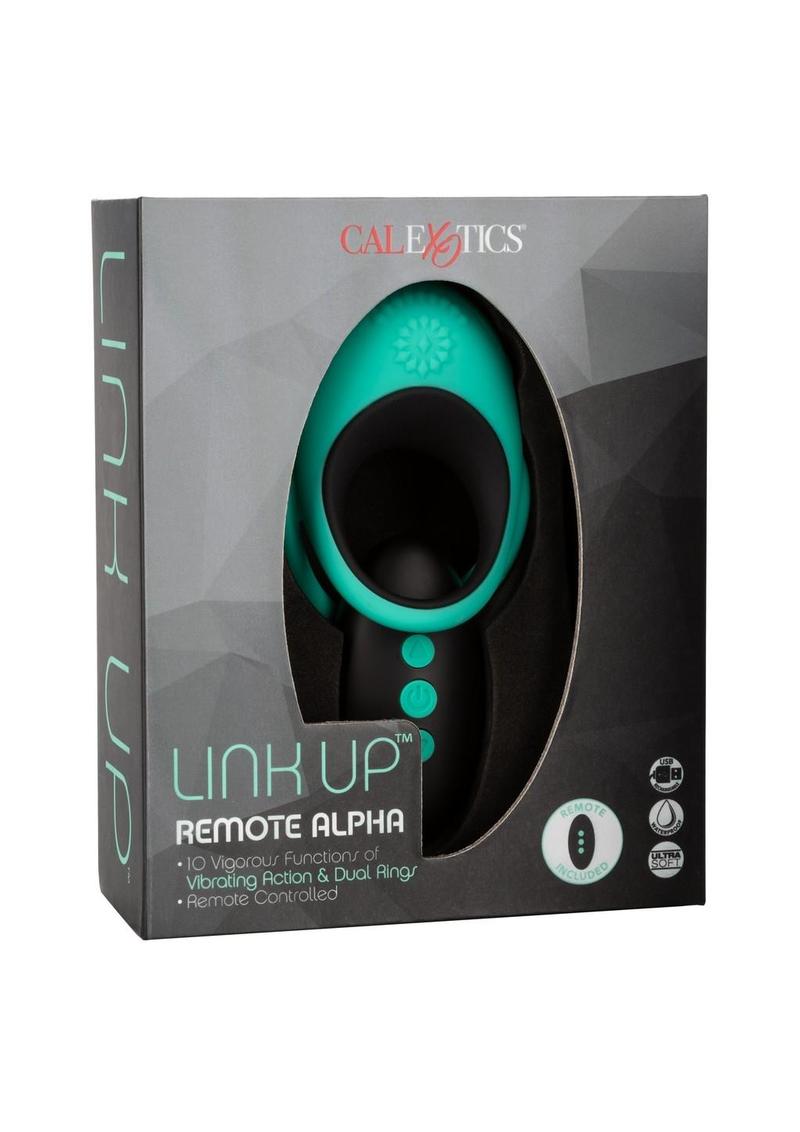 Link Up Remote Alpha Rechargeable Silicone Dual Stimulating Cock Ring with Remote Control