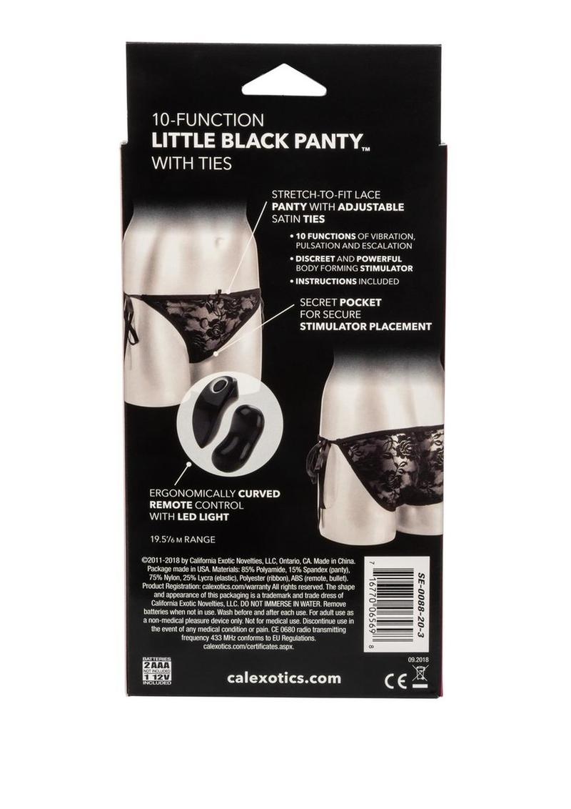 Little Black Panty Vibe Massager with Remote Control - Black