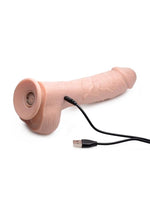 Loadz Vibrating Squirting Dildo with Remote - Vanilla - 8.5in