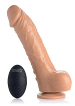 Loadz Vibrating Squirting Dildo with Remote Control - Caramel - 8.5in