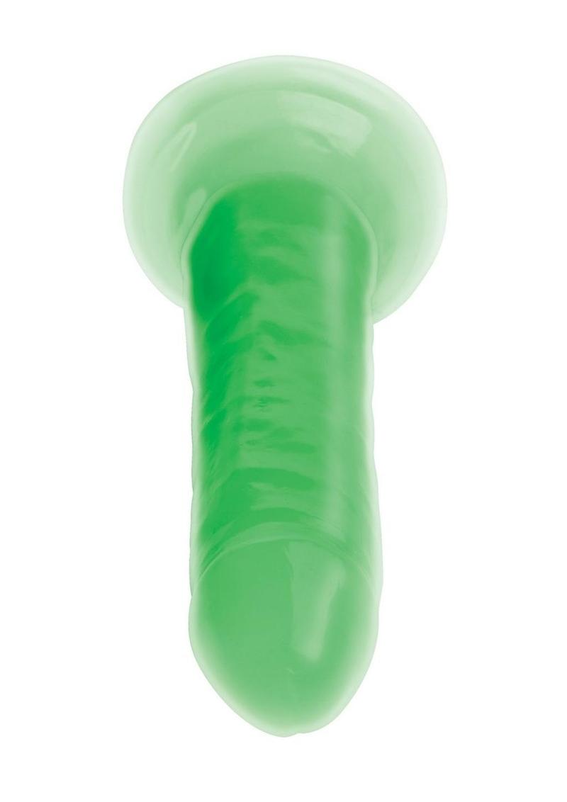 Lollicock Glow In The Dark Silicone Dildo - Glow In The Dark/Green - 7in