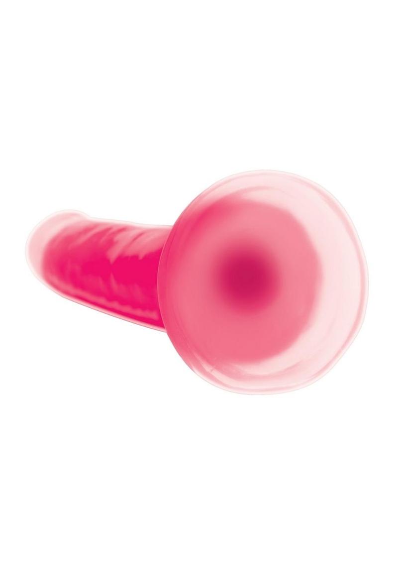 Lollicock Glow In The Dark Silicone Dildo - Glow In The Dark/Pink - 7in