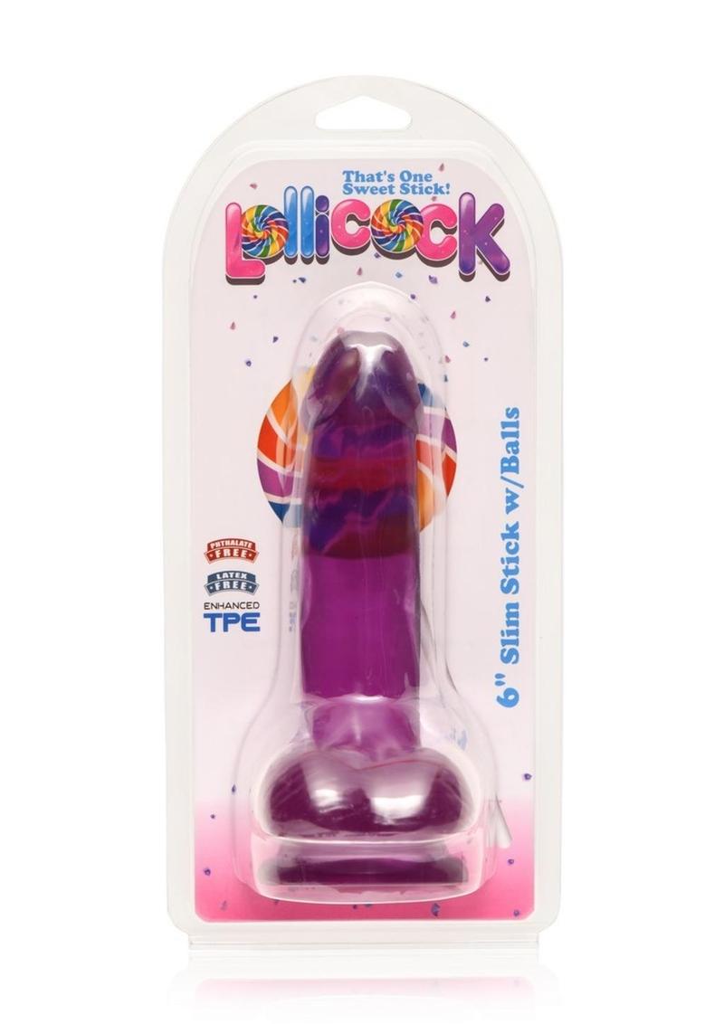 Lollicock Slim Stick Dildo with Balls