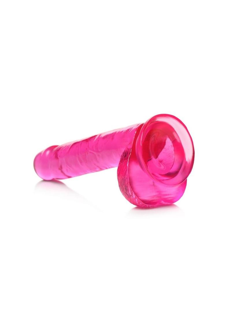 Lollicock Slim Stick Dildo with Balls - Cherry Ice/Red - 7in