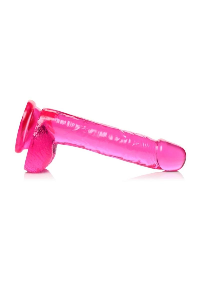 Lollicock Slim Stick Dildo with Balls - Cherry Ice/Red - 7in