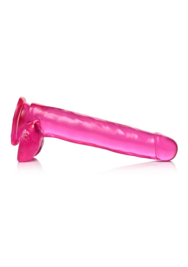 Lollicock Slim Stick Dildo with Balls - Cherry Ice/Red - 8in