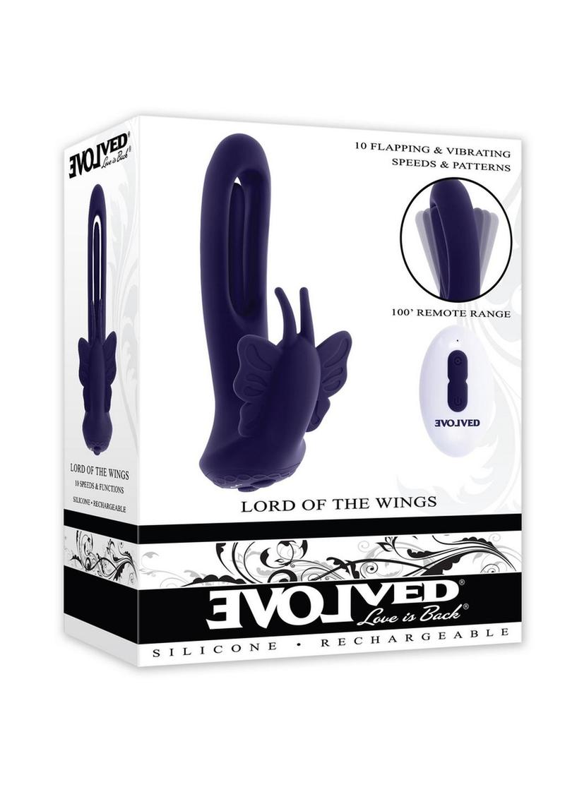 Lord Of The Wings Rechargeable Silicone Butterfly Stimulator with Remote