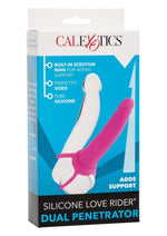 Love Rider Silicone Dual Penetrator Dildo Cock Ring