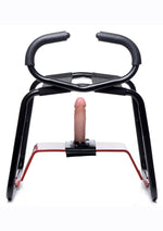 Lovebotz Bangin Bench EZ-Ride Sex Stool with Handles - Black/Red