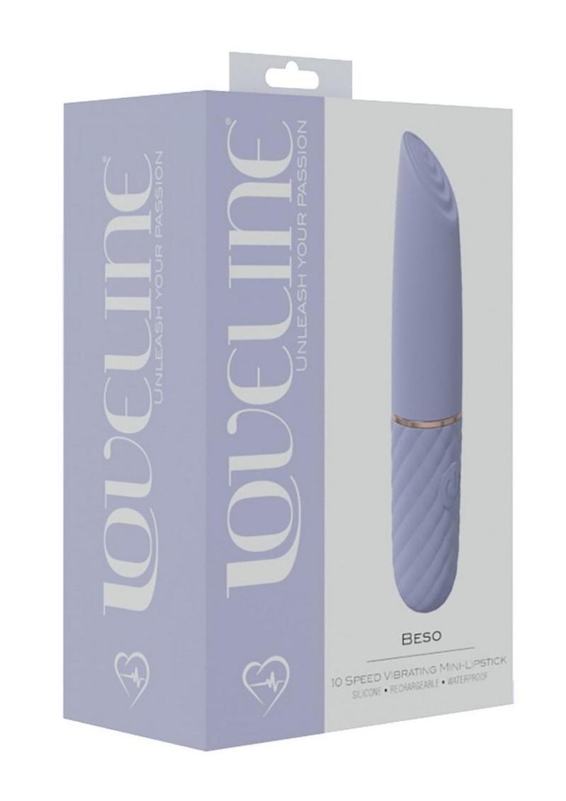 Loveline Beso Silicone Rechargeable 10 Speed Vibrating Mini Lipstick Vibe