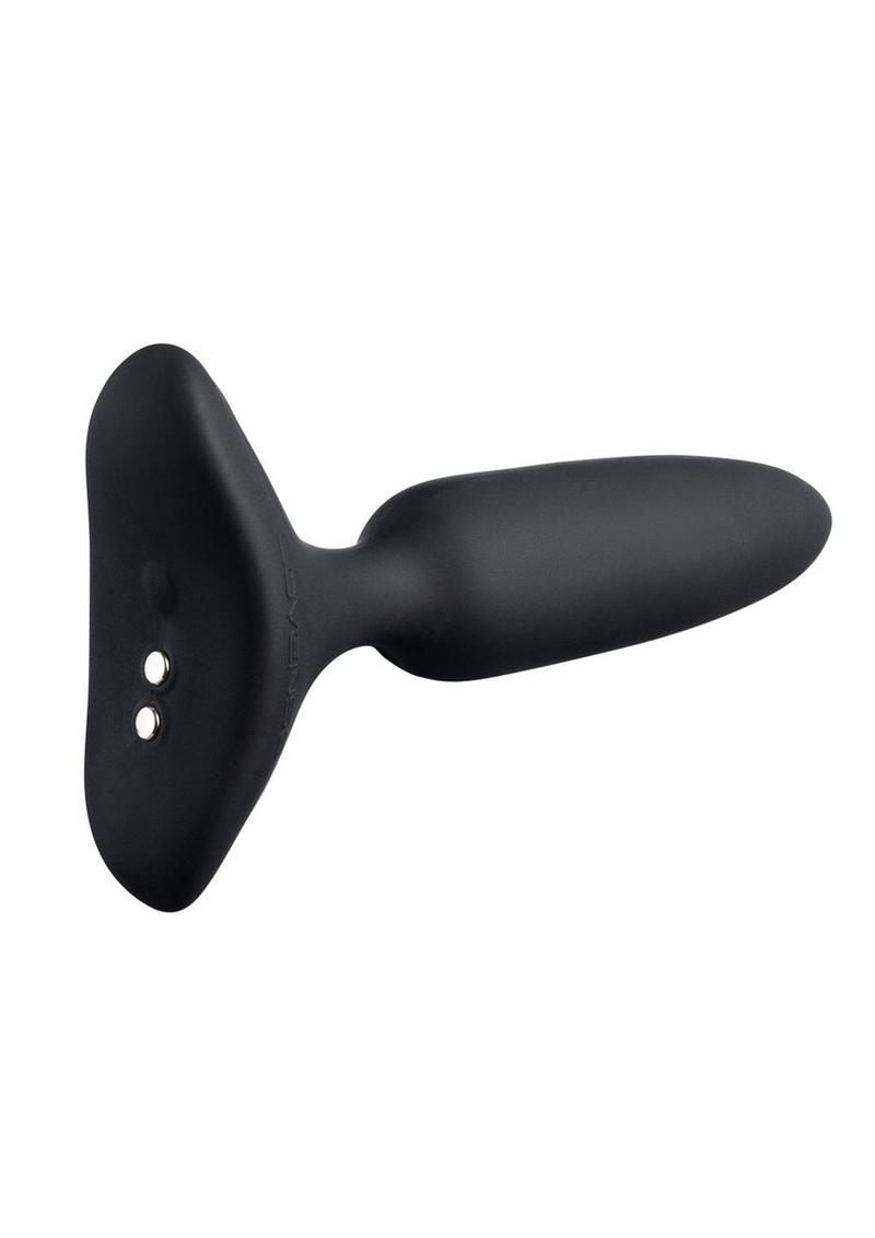 Lovense Hush 2 Rechargeable App Compatible Silicone Vibrating Anal Plug - Black - 1in