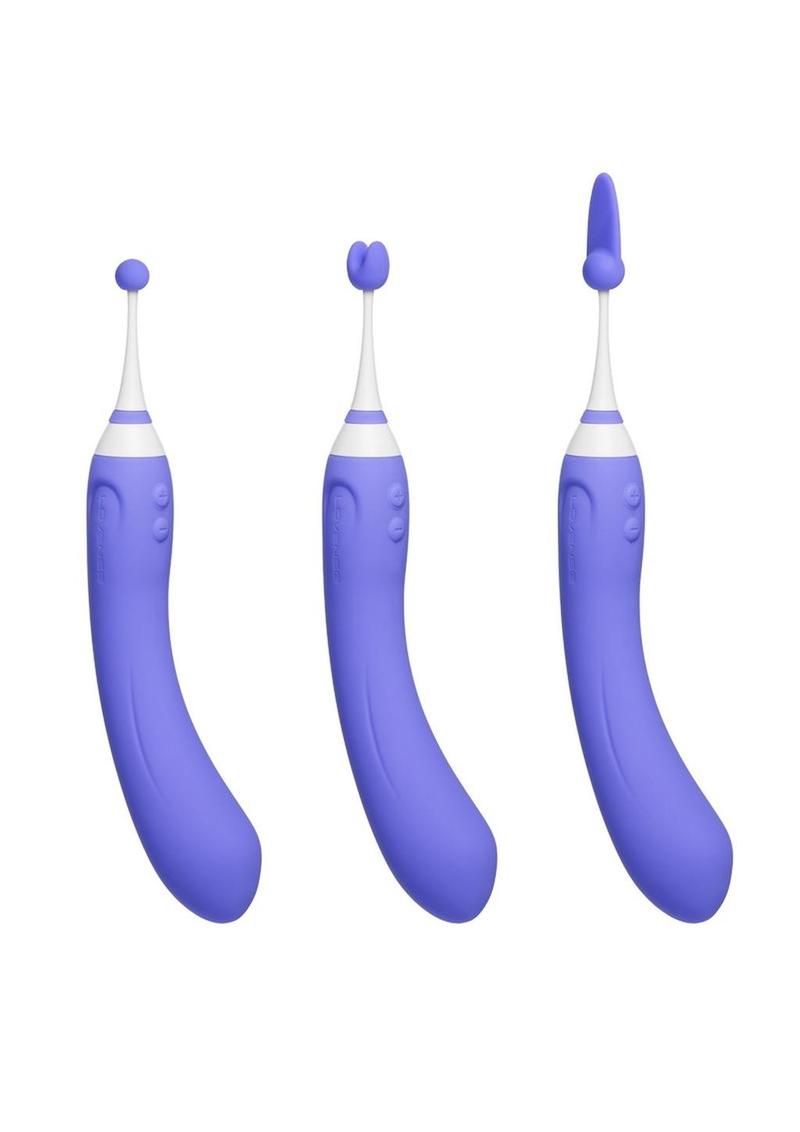 Lovense Hyphy Remote Controlled Silicone Dual End Vibrator - Purple