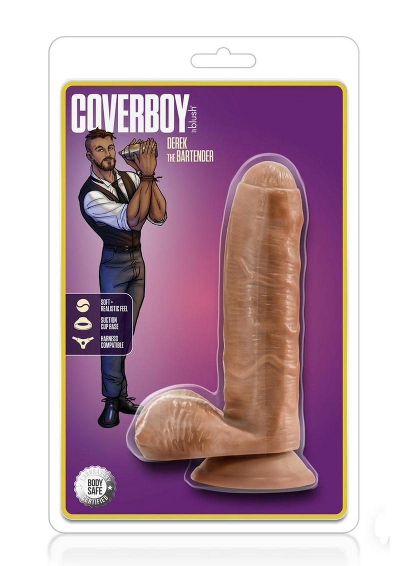 Loverboy Derek The Bartender Dildo with Balls - Caramel - 7in