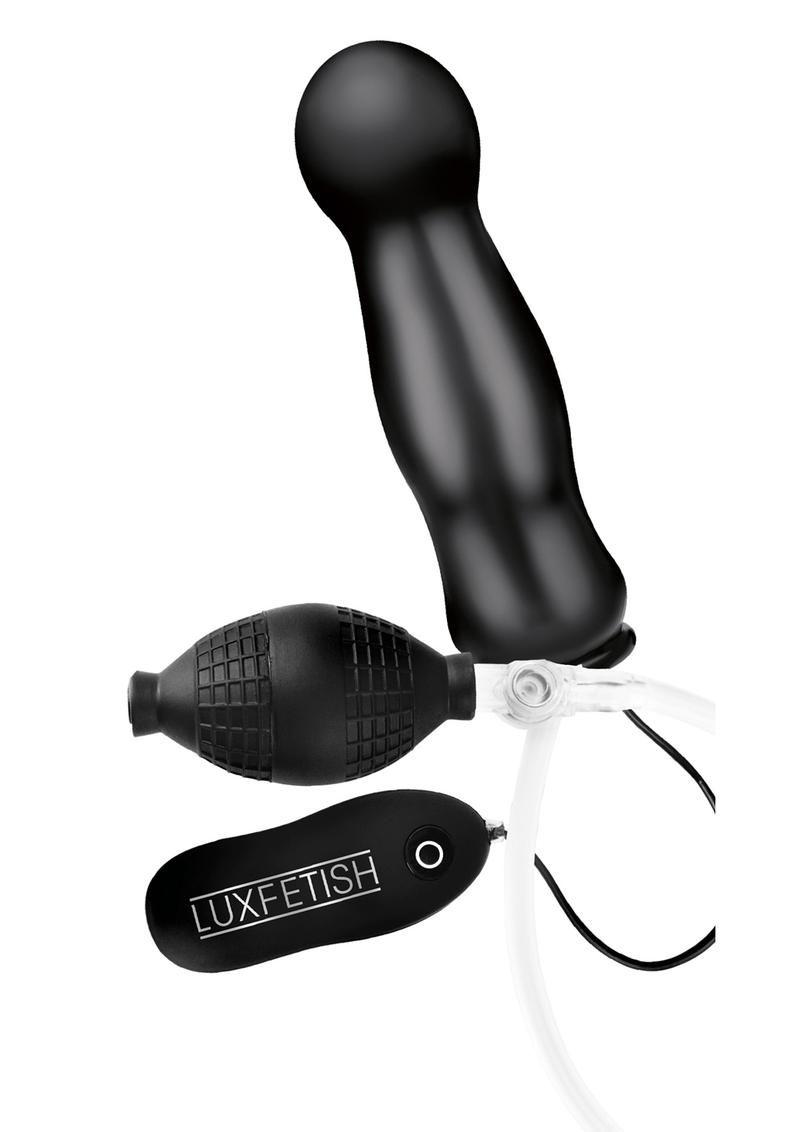 Lux Fetish Inflatable Vibrating Butt Plug with Remote Control