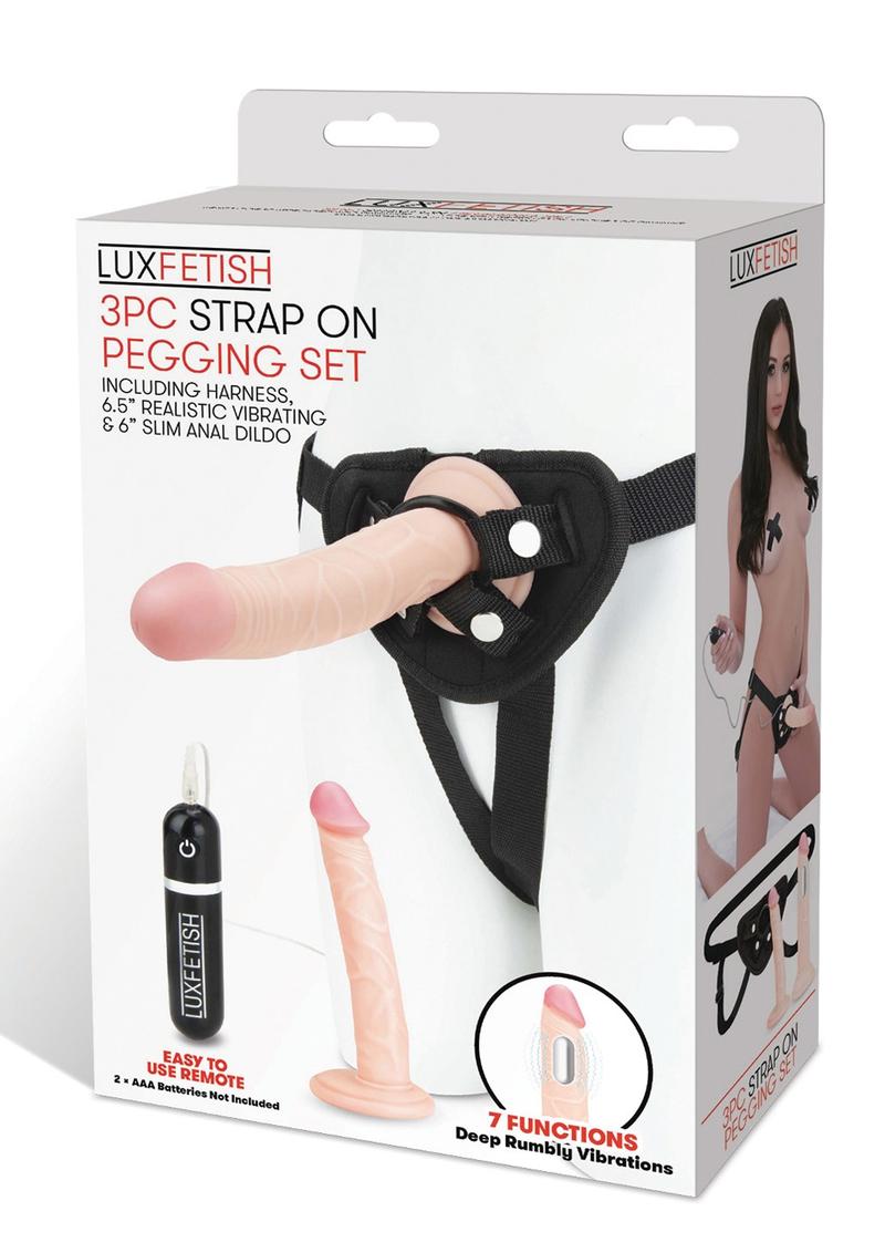 Lux Fetish Strap-On Pegging Set with Remote Control