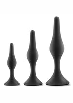 Luxe Beginner Silicone Butt Plug Kit 3 Sizes 3 Sizes