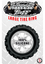 Mack Tuff Large Tire Silicone Cock Ring - Black - Large