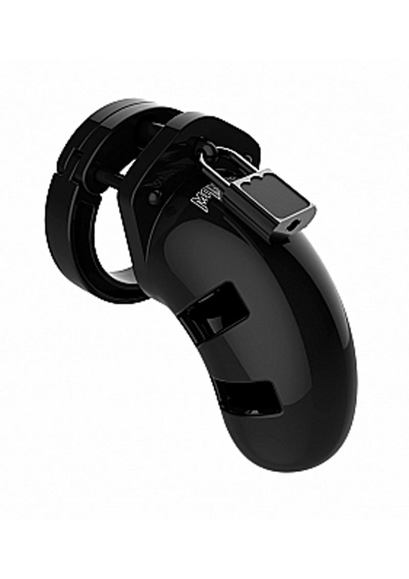 Man Cage Model 01 Male Chastity with Lock - Black - 3.5in