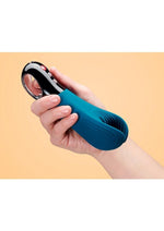 Manta Silicone Vibrating Sleeve - Deep Sea - Blue