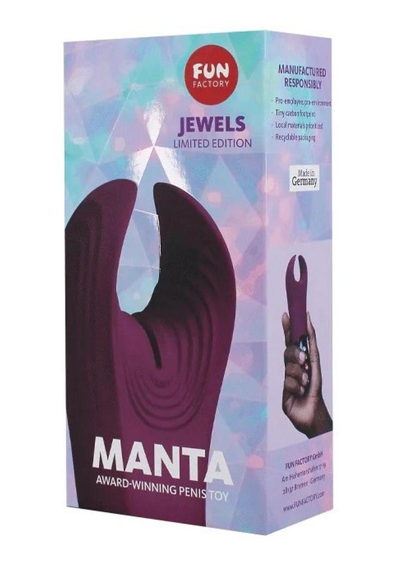 Manta Silicone Vibrating Sleeve - Garnet