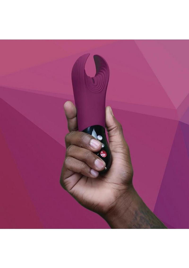 Manta Silicone Vibrating Sleeve - Garnet - Magenta/Purple